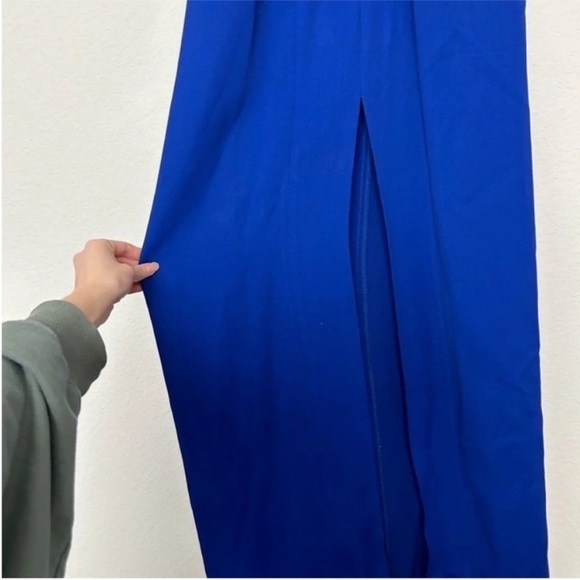 Galvan London Blue Formal Cutout Gown - Picture 10 of 14